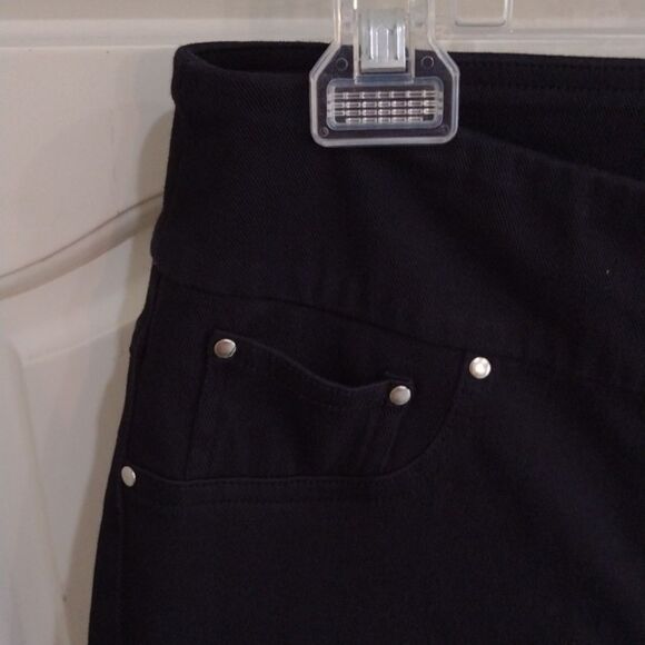 Ruby Rd. Black Stretch Dress ankle Pants women's Size 10 - Picture 3 of 8